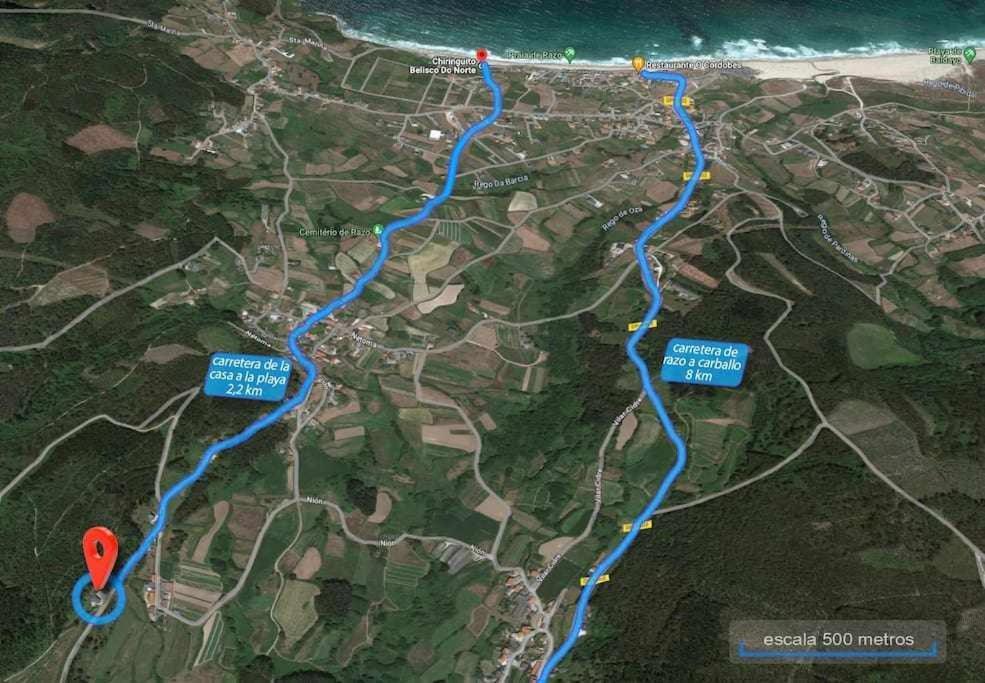 Vila Ag Casa Anema 10 Huespedes A 2Km De La Playa Razo A Coruña Exteriér fotografie